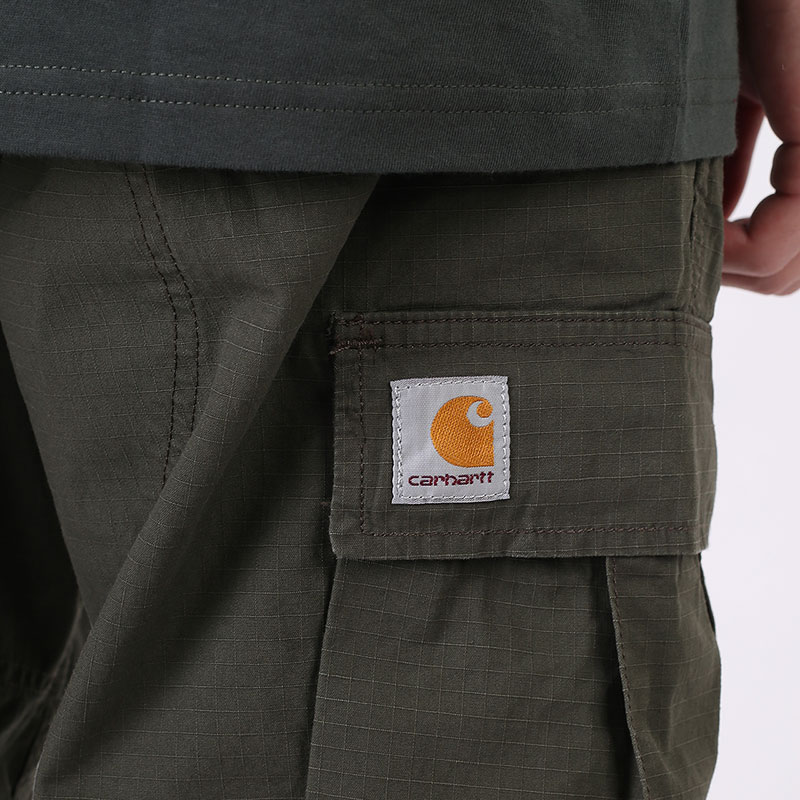 мужские зеленые брюки Carhartt WIP Regular Cargo Pant I015875-cypress - цена, описание, фото 8